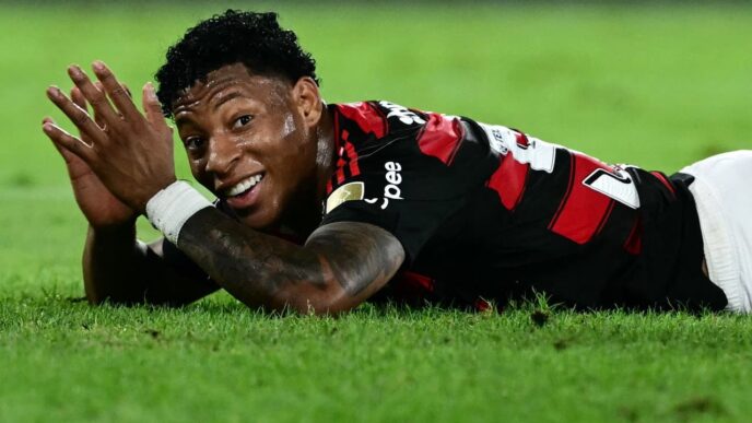 Expulsão de Plata Flamengo x Estudiantes - 75