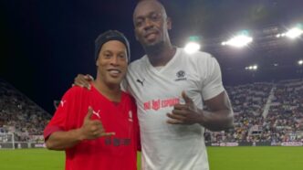 Ronaldinho e Bolt em liga rival da Kings League - foto ilustrativa