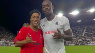 Ronaldinho e Bolt em liga rival da Kings League - foto ilustrativa