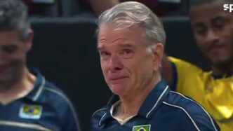 Bernardinho chora no Mundial de vôlei - foto ilustrativa