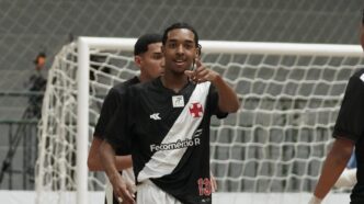 Partida entre Vasco e NY Equador na Copa Mundo do Futsal (Foto: Mauricio Mateus Moreira)
