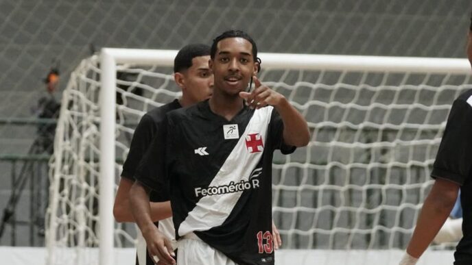 Partida entre Vasco e NY Equador na Copa Mundo do Futsal (Foto: Mauricio Mateus Moreira)