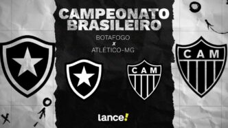 Botafogo e Atlético-MG se enfrentam pelo Brasileirão (Foto: Arte/Lance!)