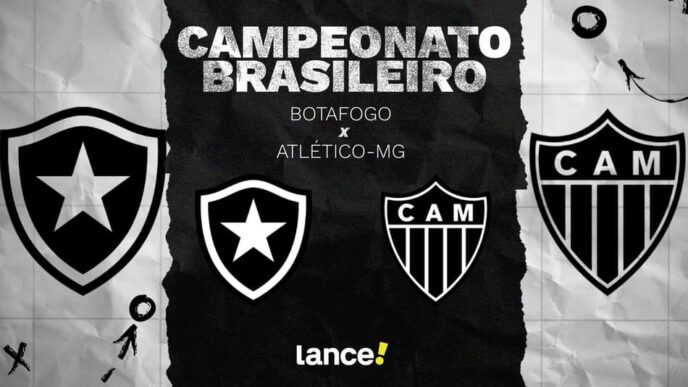 Botafogo e Atlético-MG se enfrentam pelo Brasileirão (Foto: Arte/Lance!)